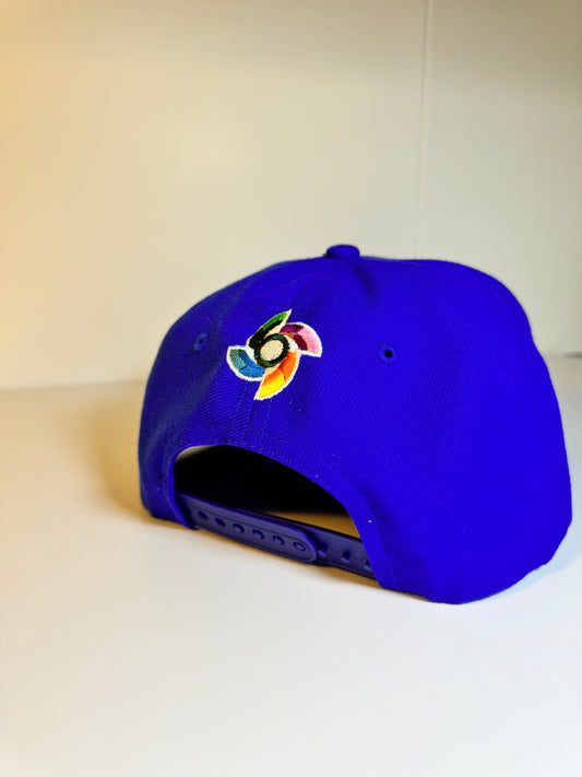 Venezuela Baseball Snapback Hat Blue Team Venezuela Flat Bill Cap