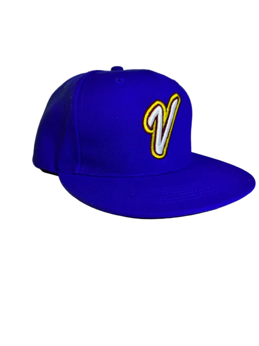 Venezuela Baseball Snapback Hat Blue Team Venezuela Flat Bill Cap