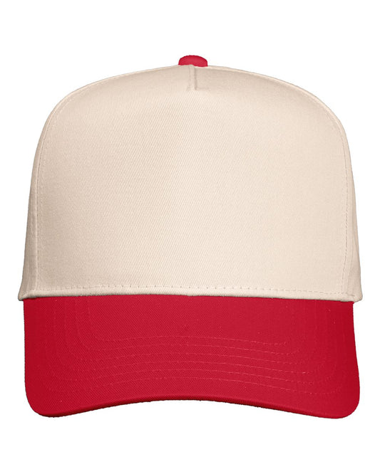 Five-panel twill cap